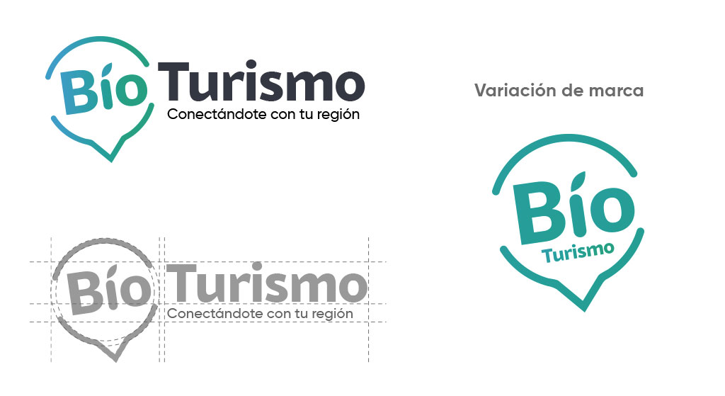 Diseño imagen corporativa Bioturismo - Logo bioturismo y grilla